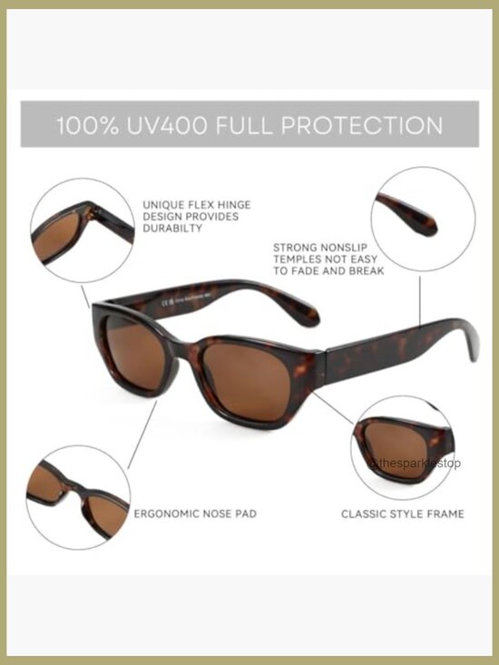 Polarized Cat Eye Sunglasses for Small Faces with UV400 Protection main image 4